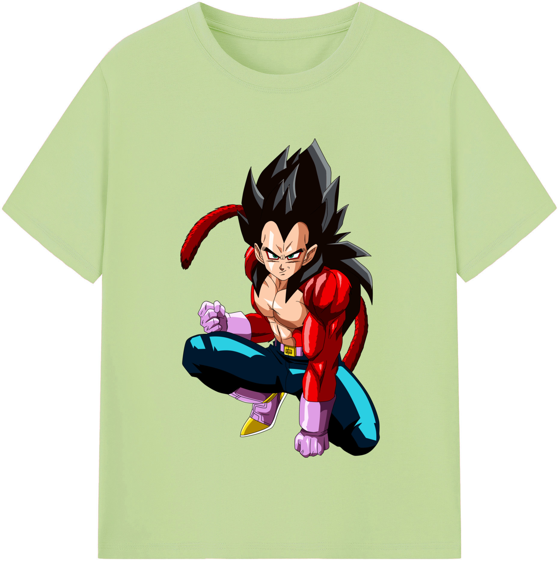 （画像用） ドラゴンボール ベジータ四世（Bejīta Yonsei）DRAGON BALL Vegeta IV 綿100％半袖Tシャツ（フロントプリント）